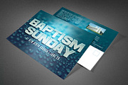 Baptism Sunday Church Postcard, a Card Template by loswl (Thumbnail 1 of 2)