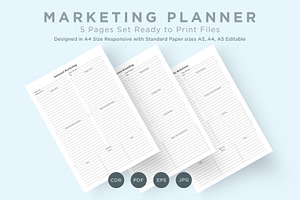 Marketing Planning Pages Set V-19