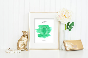 May Birthstone Printable