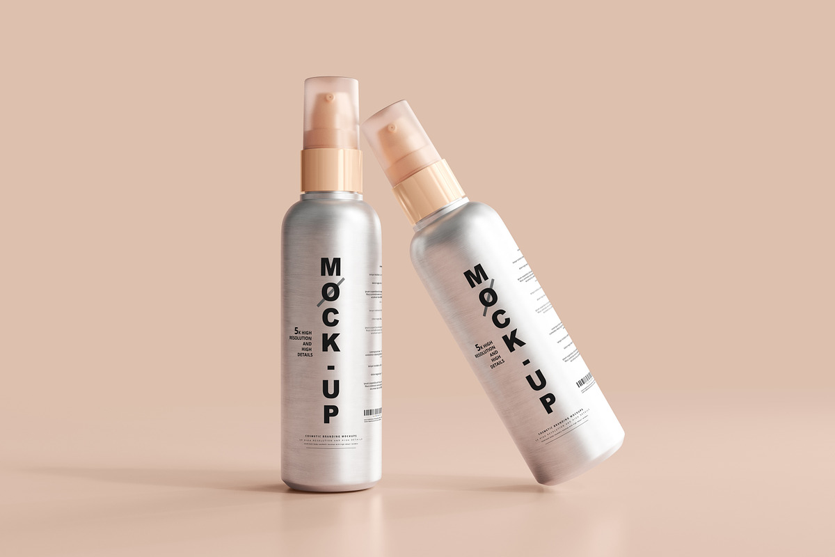 Aluminum Cosmetic Mockup Bundle, a Cups & Container Mockup by pmvch (Photo 46 of 206)