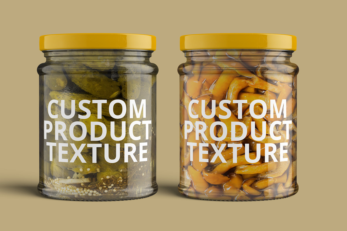 Pickle Sauce Honey Glass Jar Mockup, a Cups & Container Mockup by Digitalphaser (Photo 3 of 7)