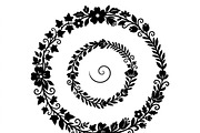 50 Elegant Floral Leaf Spiral Frame, a Decorative Illustration by Amazin_art (Thumbnail 34 of 41)
