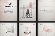 Soft Feminine Social Media Templates, a Social Media Template by Filip Studio (Thumbnail 6 of 7)