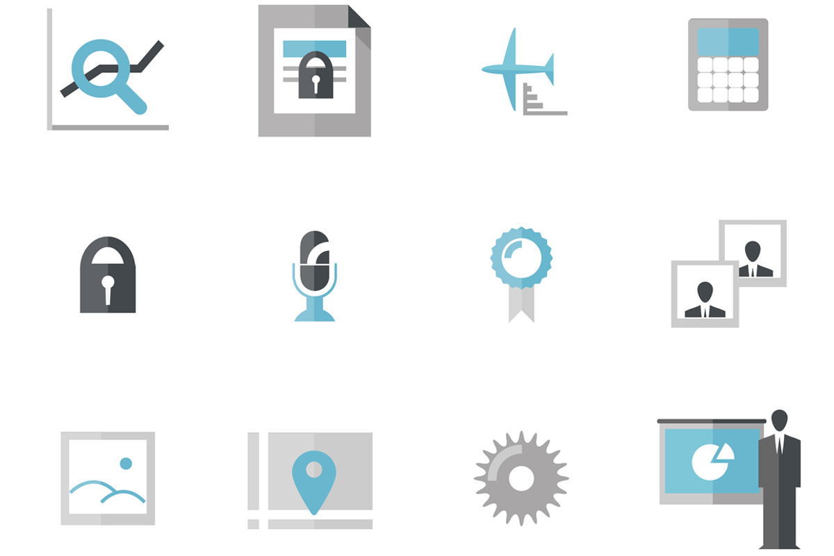 Modern Business Data Icons, an Outline Icon by SJagiello (Photo 3 of 3)