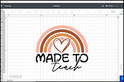 Made To Teach Rainbow Heart SVG, an Object Graphic by BeeCraftR (Thumbnail 2 of 5)