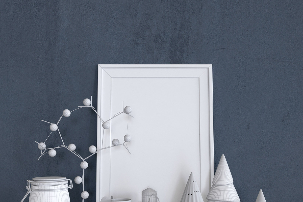 Scandi - Christmas Decoration Set 01, a Light 3D Model by maxtracing2 (Photo 3 of 6)