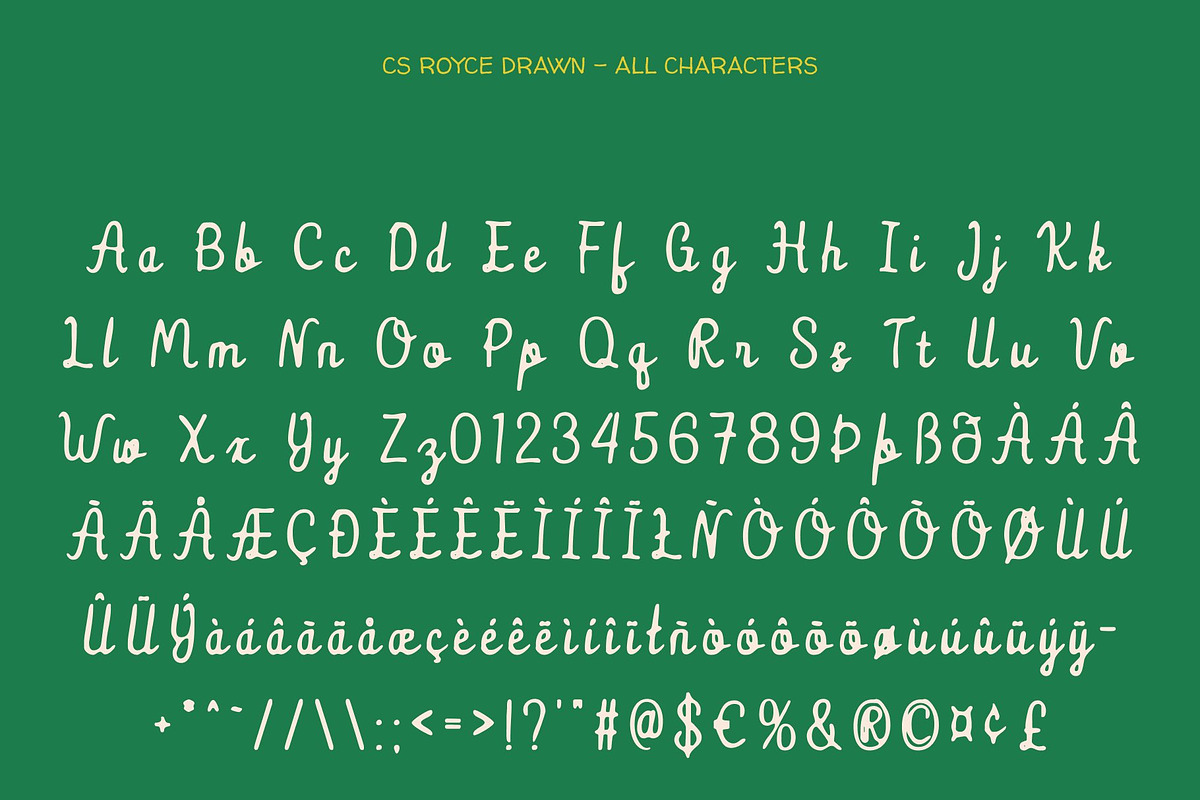 CS Royce Drawn, a Script Font by Craft Supply Co. (Photo 8 of 8)
