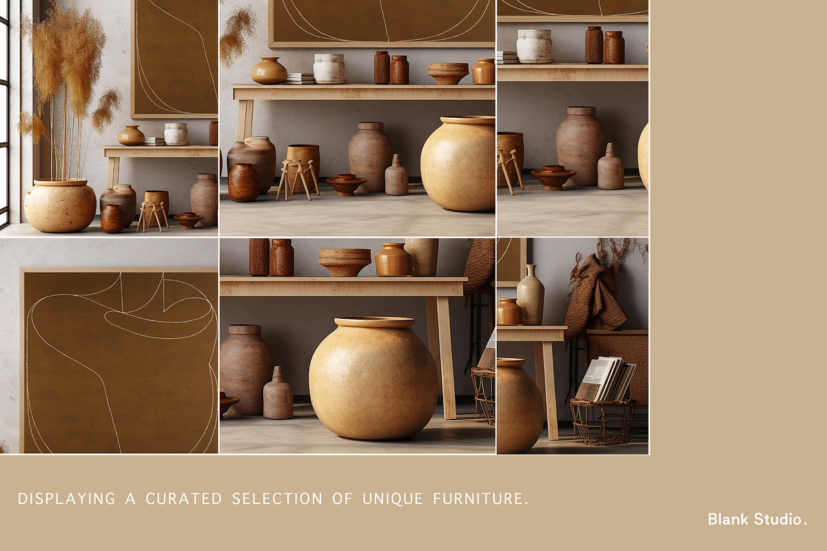 Terracotta - Poster Mockup Scenes., a Household Mockup by Blank Studio (Photo 3 of 3)