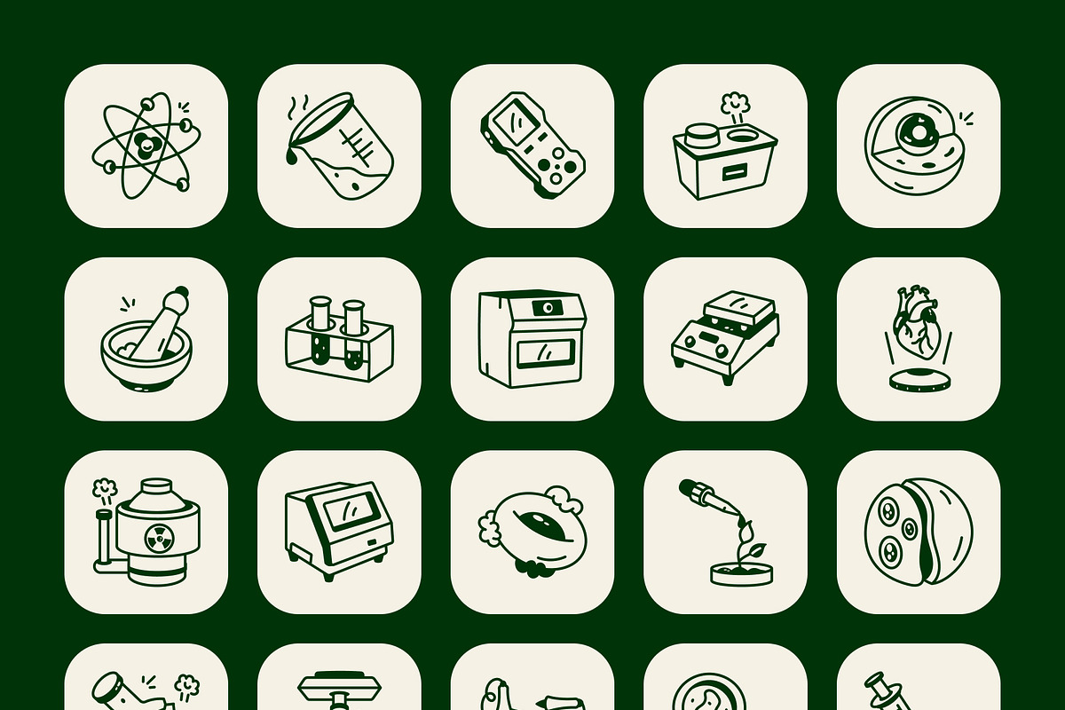 Biotechnology Doodle Icon Set, an Outline Icon by Vectors Market (Photo 7 of 8)
