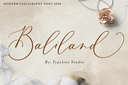 Baliland Modern Calligraphy Font., a Script Font by typeline studio (Thumbnail 1 of 11)