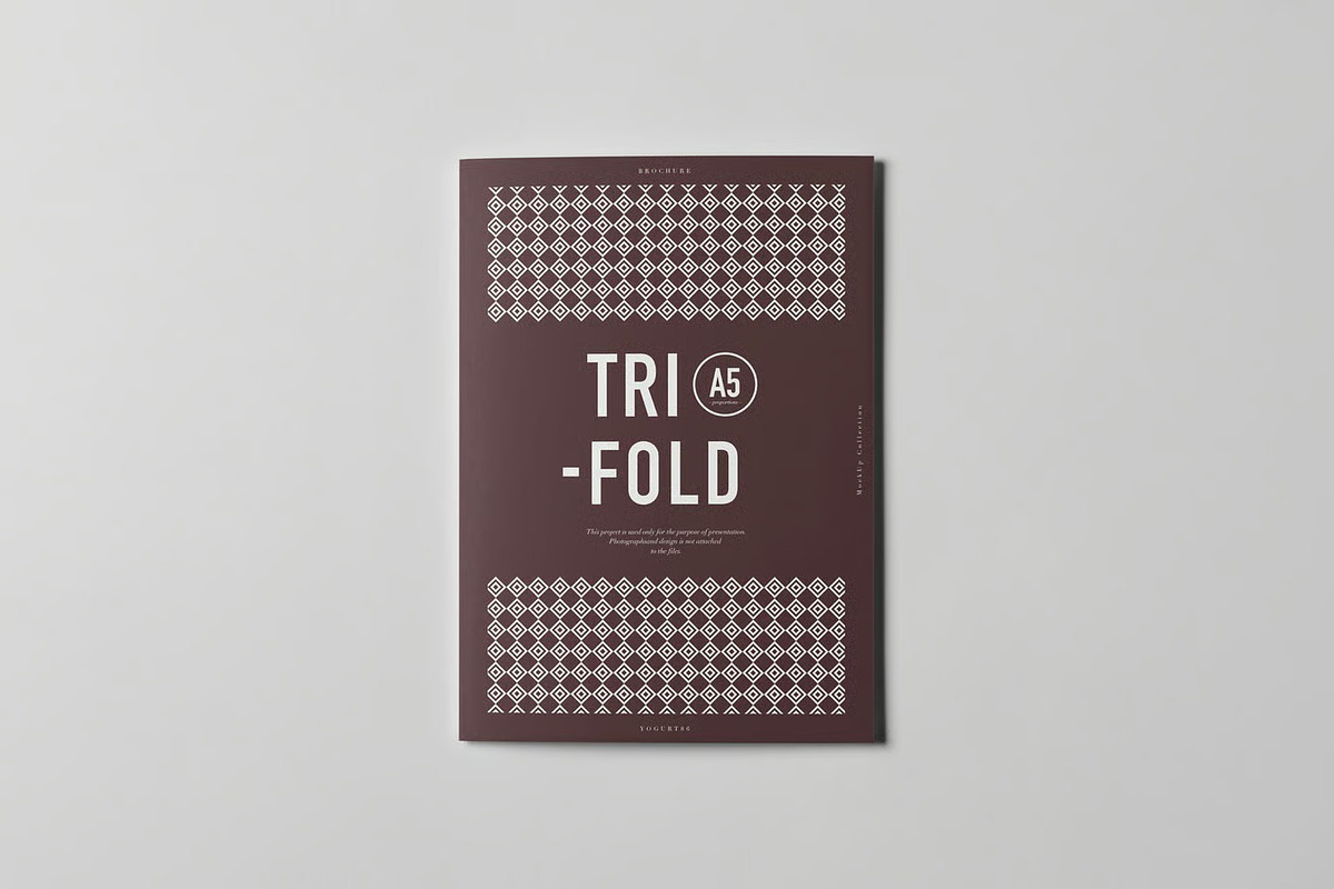 Tri-Fold A5 Brochure Mock-up, an Advertising Mockup by zippypixelstudio (Photo 7 of 9)