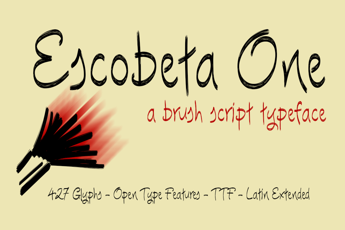 Escobeta One -Brush font-