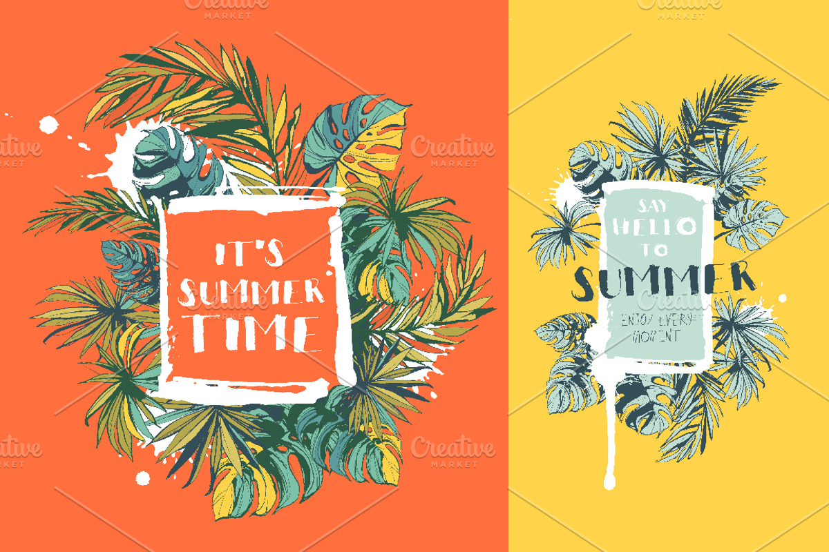 Big Tropical Set: patterns & frames, a Pattern Graphic by VasilkovS (Photo 4 of 7)