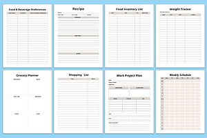 Editable Printable Planner Bundle