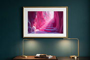 Pink Surreal Cave Staircase Photo, a Background Graphic by Aura Canyon HQ (Thumbnail 7 of 7)