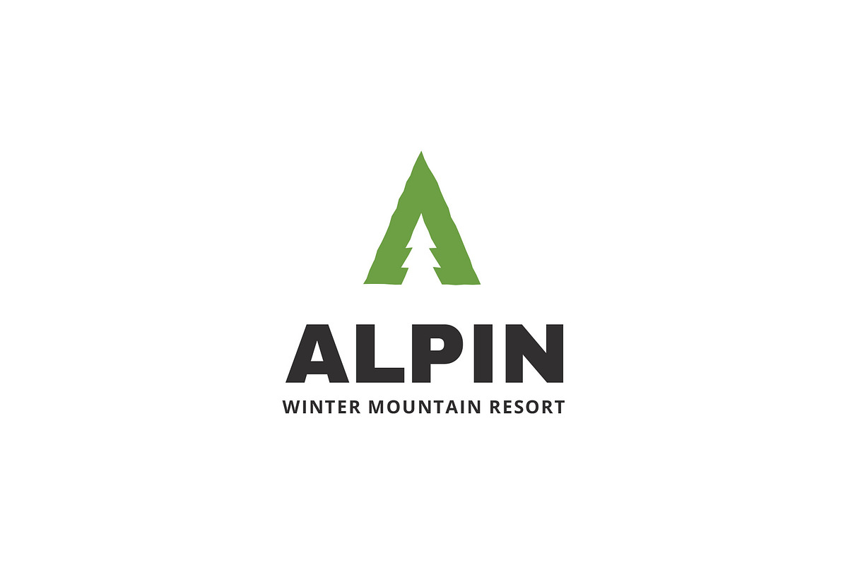 Alpin Letter A Fir Tree Logo, a Branding & Logo Template by Tovarkovdesign (Photo 1 of 6)