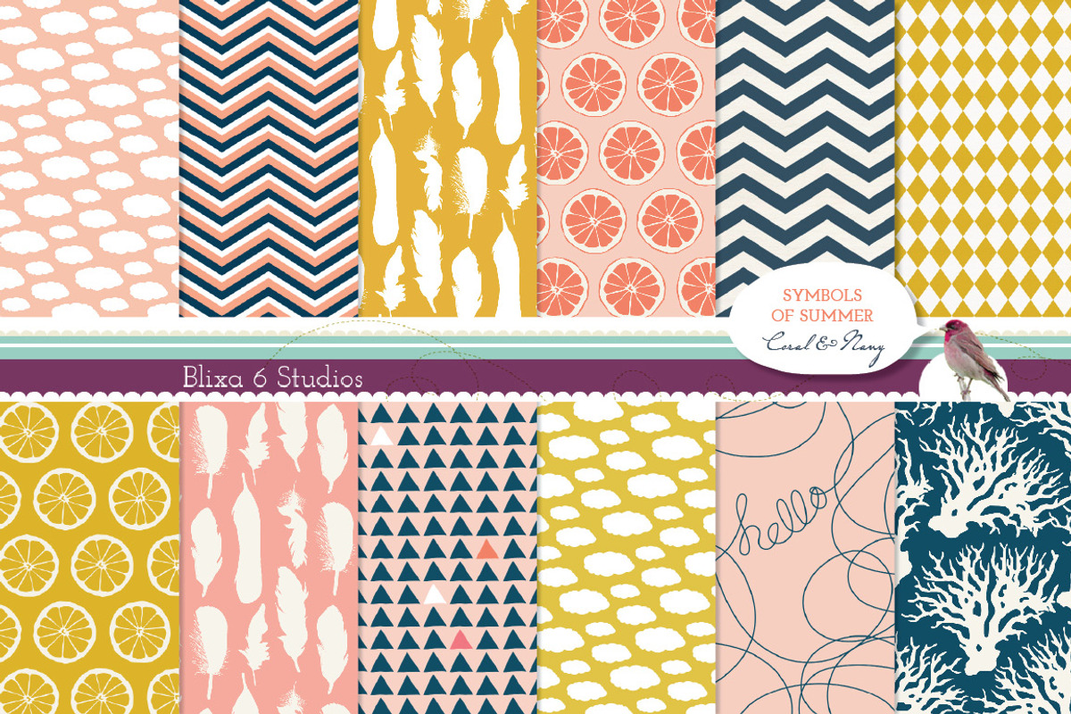36 Summery Lemonade Patterns Bundle preview 2