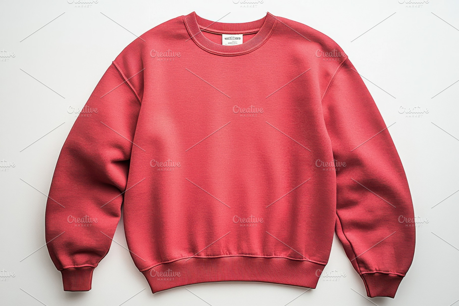 Red Crewneck Sweatshirt Fashion Appa, a Beauty & Fashion Photo by Pixeness Studio