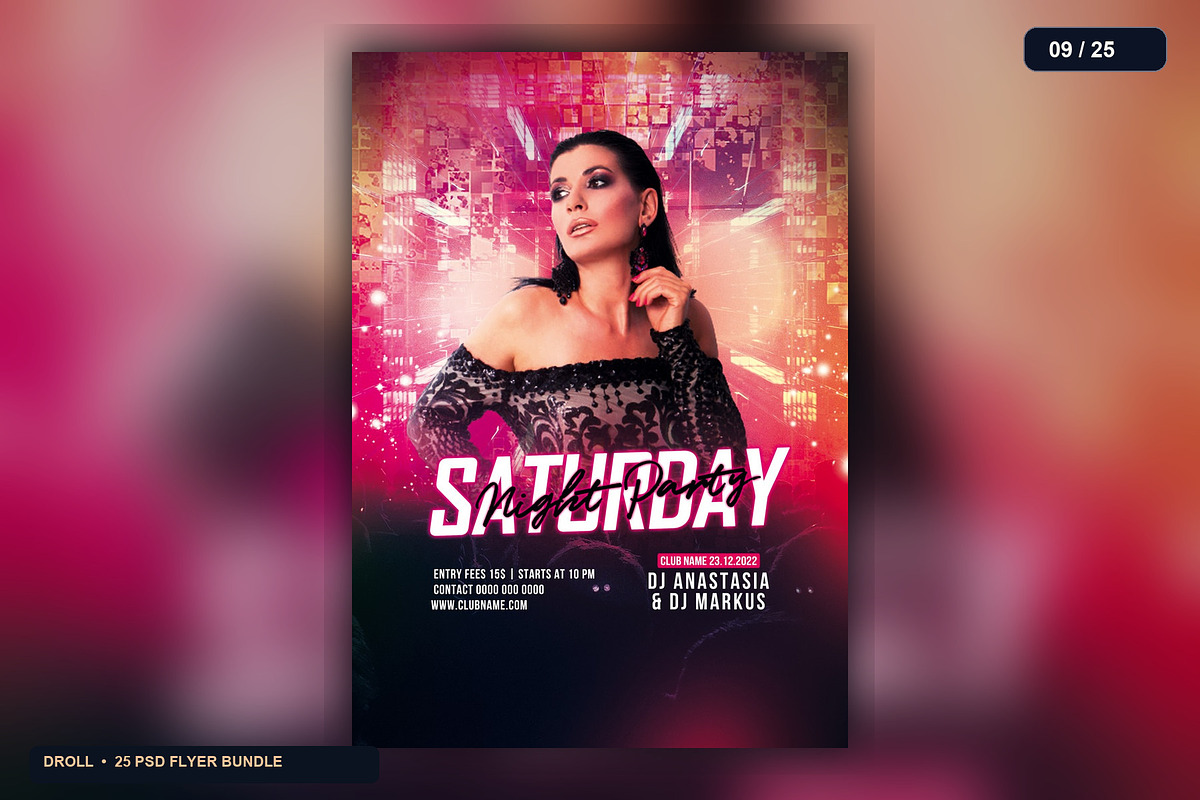 25 Nightclub Party Flyer PSD Bundle, a Flyer Template by Flyer Arts (Photo 12 of 29)