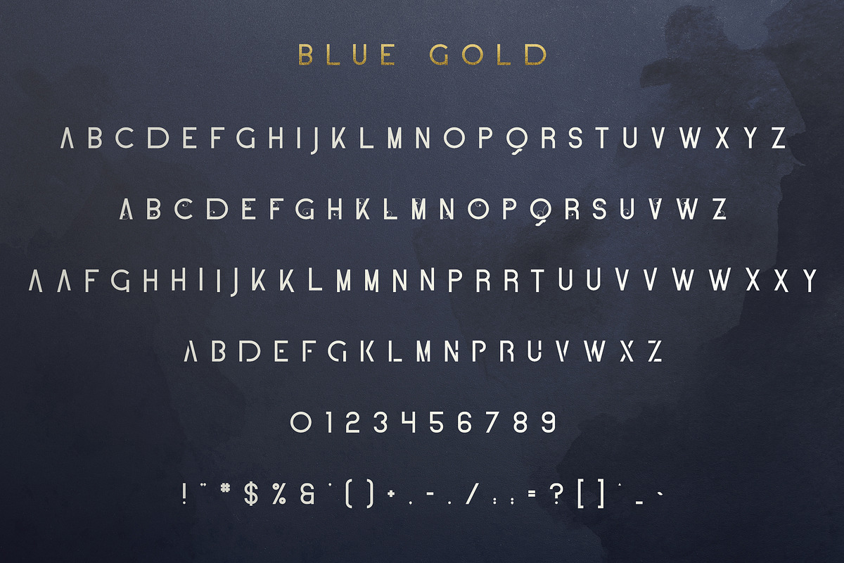 Blue Gold sans serif font + Extras preview 8
