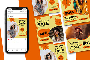 Autumn Sale Instagram Post Template, a Social Media Template by Artnivora.Std