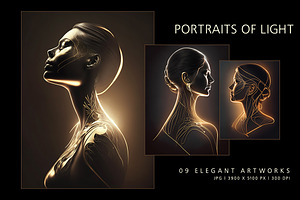 Portraits of Light, a Decorative Illustration by Digital Art Creations