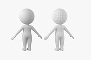 Cute Stickman In A-Pose CAT Rig, a Characters & Person 3D Model by VK Studio (Thumbnail 7 of 19)