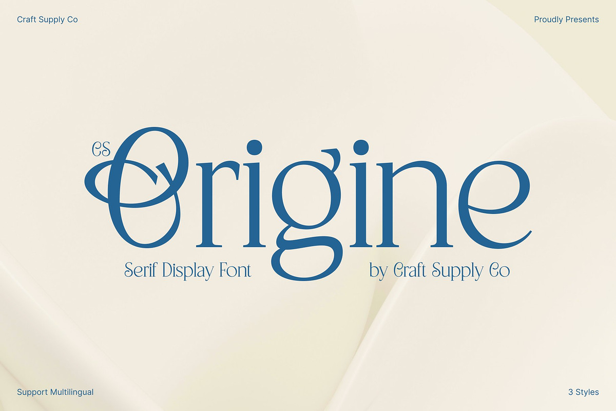 CS Origine – Elegant Serif Font, a Serif Font by Craft Supply Co. (Photo 1 of 8)