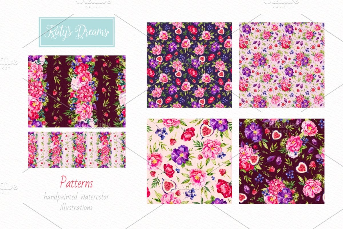 Pink Flora. Watercolor, a Decorative Illustration by Ekaterina Mikheeva (Photo 6 of 8)