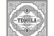 Tequila Bottle Label, a Food Illustration by Decorus Extezy (Thumbnail 5 of 5)