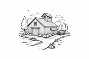 Rustic Farmhouse Vintage Set, an Illustration by BIPLOB EXPERT (Thumbnail 7 of 7)