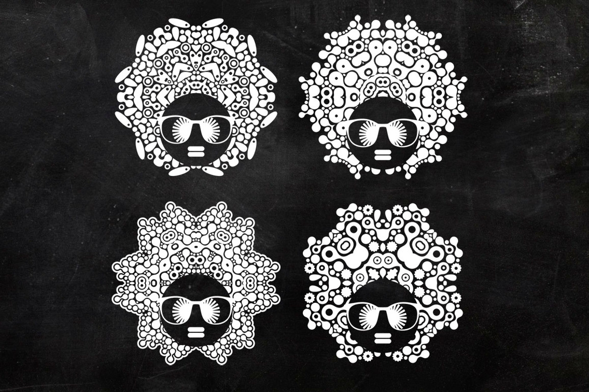 Monochrome female afro faces, a Person Illustration by eka panova (Photo 4 of 5)