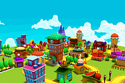 3D Cartoon Shop City, an Environmental 3D Model by Souchenki (Thumbnail 6 of 21)