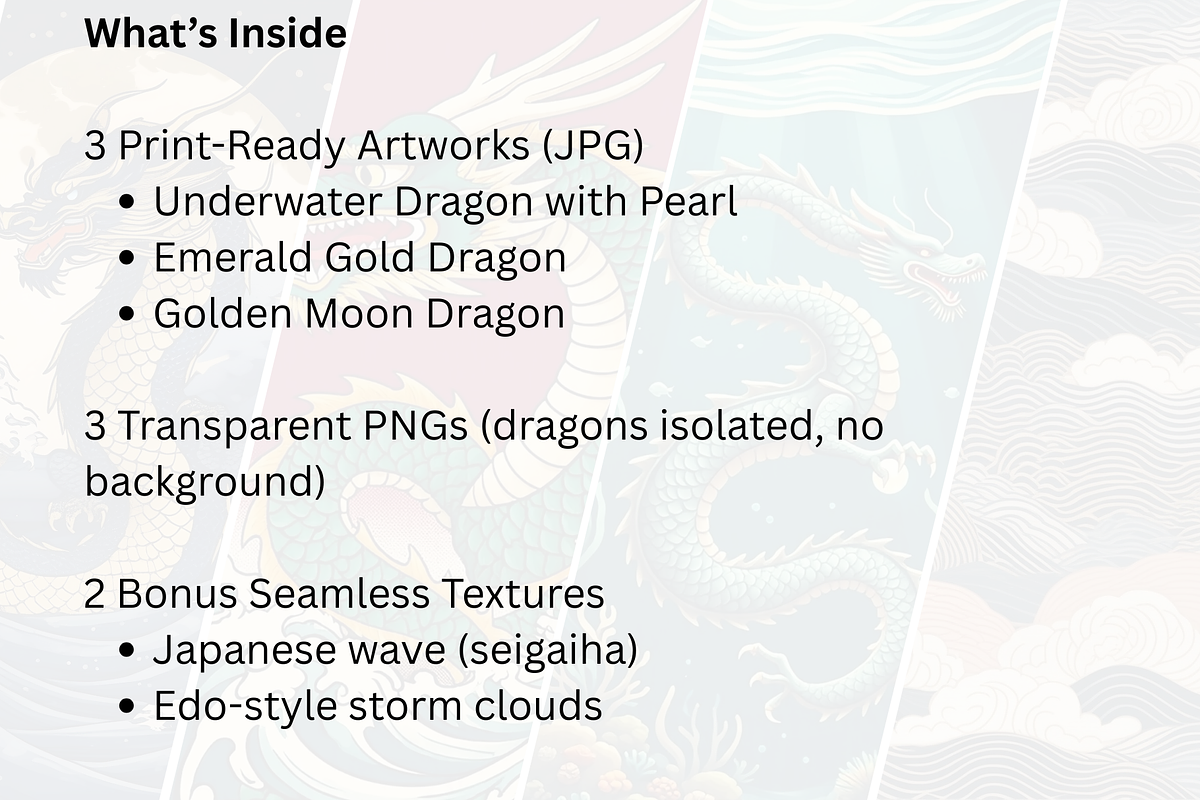 Dragon Legends – Ukiyo-e Japanese, a Decorative Illustration by Vandy Fullum (Photo 2 of 5)