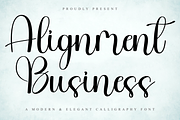 Alignment Business, a Handwritten Font by InermediaSTUDIO (Thumbnail 1 of 8)