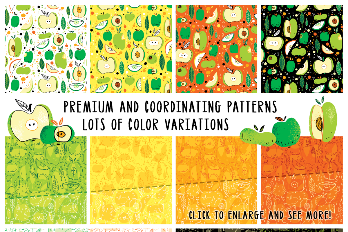 An Apple a Day - Seamless Patterns, a Pattern Graphic by Purple Frog (Photo 2 of 4)