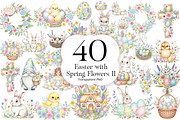 Easter Floral Clipart PNG Spring., an Object Illustration by KennedyStudio (Thumbnail 1 of 5)