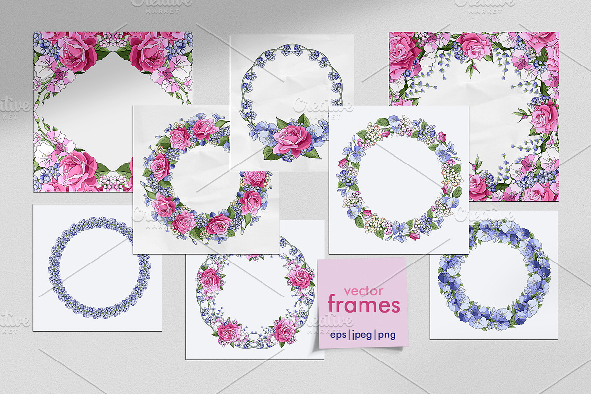 Flowers. Vector set, a Pattern Graphic by Sam2211 (Photo 4 of 13)