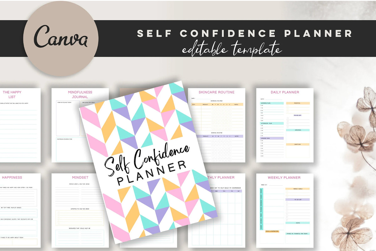 Printable Self Confidence Planner, a Stationery Template by Design House (Photo 1 of 9)