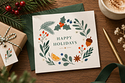 Christmas Botanical Clipart, a Seasonal Illustration by Anna Studio (Thumbnail 8 of 12)
