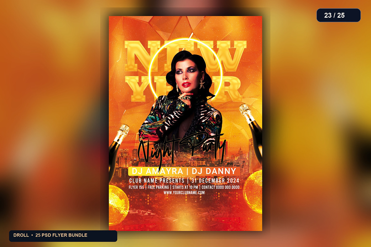 25 Nightclub Party Flyer PSD Bundle, a Flyer Template by Flyer Arts (Photo 26 of 29)