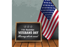 Happy Veterans day greeting card, an Object Illustration by piter.goskov
