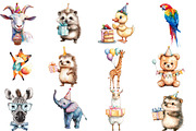 Party Animal Clipart, an Illustration by Designworld (Thumbnail 3 of 5)