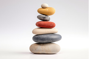 a stack of smooth river stones on a, a Nature Photo by Sergey Kotenev