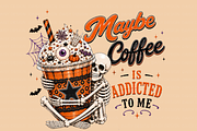 Coffee Halloween Tshirt Png Bundle, a Seasonal Illustration by Daisy Design (Thumbnail 5 of 9)