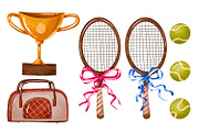 Hand Drawn Tennis Clipart Set, an Object Graphic by the_myro (Thumbnail 8 of 13)