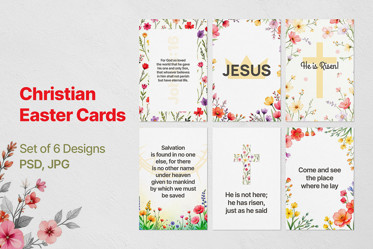 Christian Easter Card Template, a Card Template by Chist Design (Photo 1 of 4)