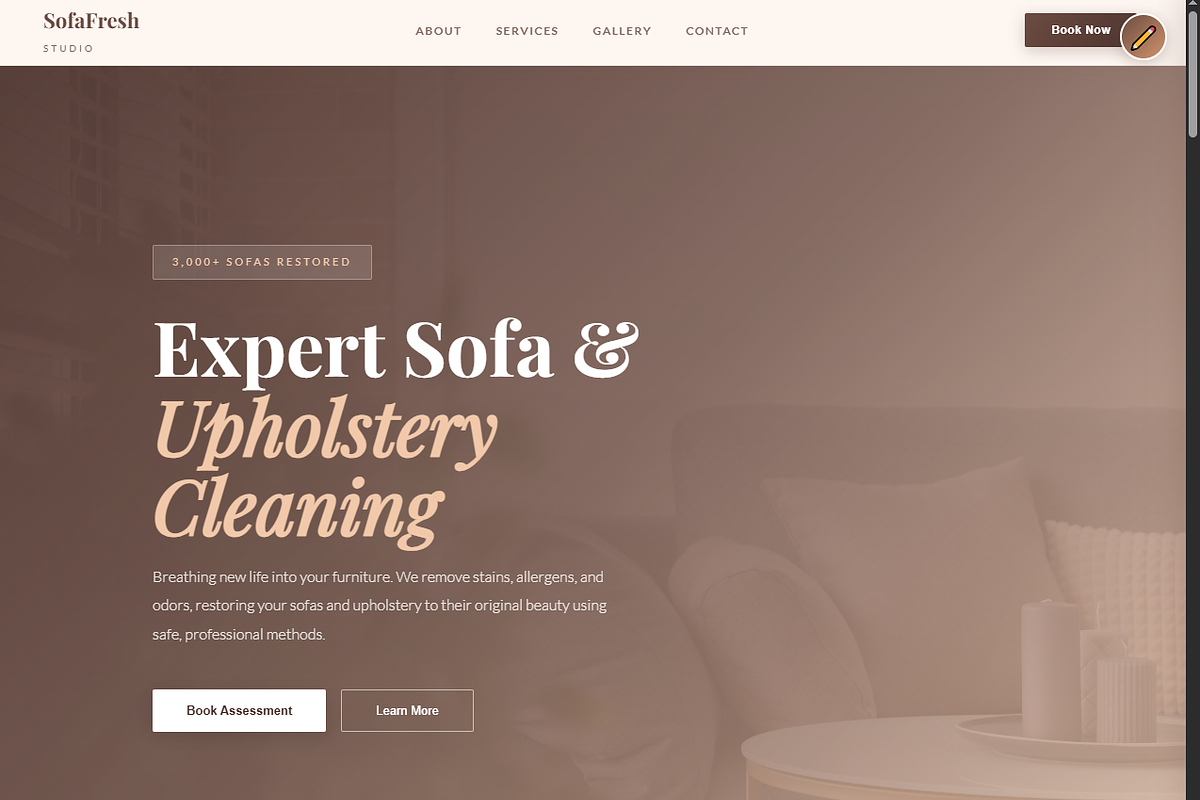 Sofa Cleaning Customizable Website, a HTML Template by DigitalsDesigns (Photo 2 of 3)