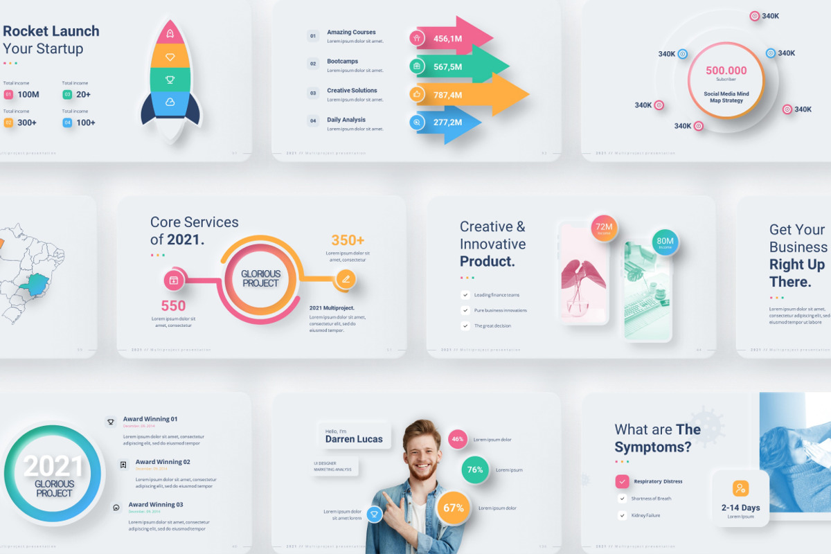Neumorphic Style 2021 Powerpoint, a Presentation Template by Brandearth RRGraph (Photo 11 of 30)