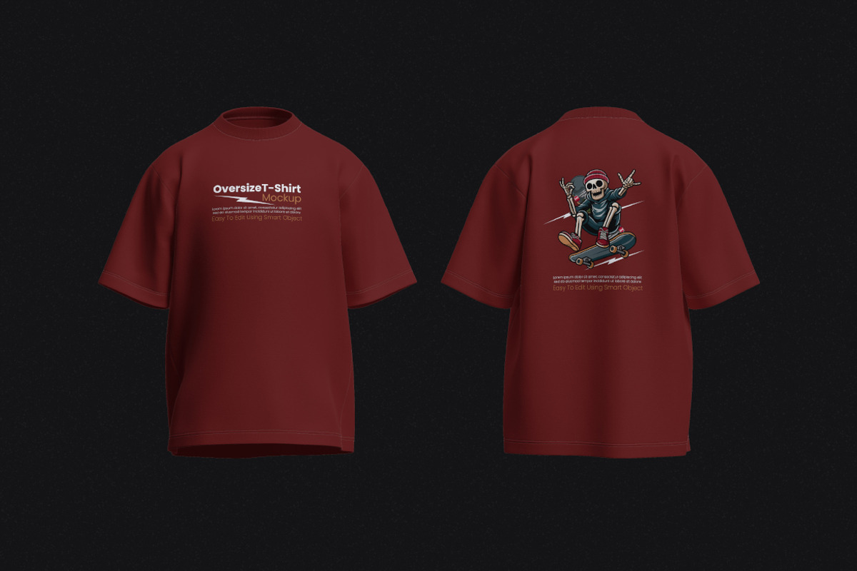 Oversize T-Shirt Mockup Bundle Set, a Shirt Mockup by Rielismee (Photo 3 of 7)
